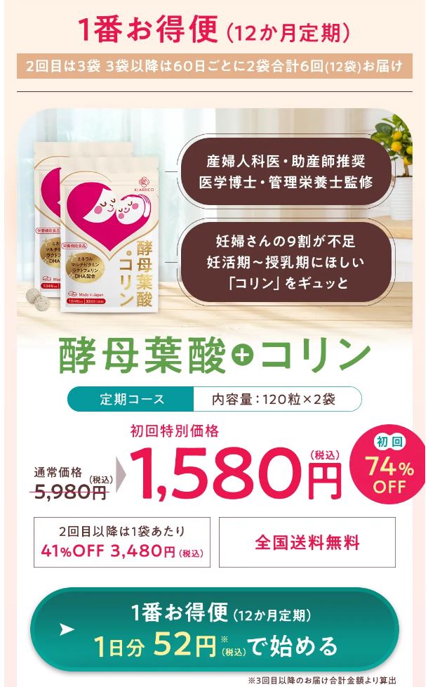 一番お得な12ヶ月定期便
